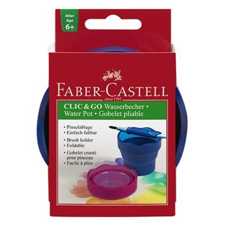 Clic & Go ecsettál - összecsukható , Faber Castell Watercup / Blue (1 db)