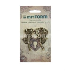   Fém díszítőelem , Mitform Metal Embellishments / Flowers - 1 (2 db)