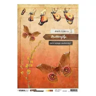  Rizspapír A4, Studio Light Rice Paper / JL Rice Paper Butterfly Collection nr.23 -  (1 lap)