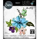 Vágósablon 665210, Brushstroke Flowers 2 / Sizzix Thinlits Die - Tim Holtz (1 csomag)