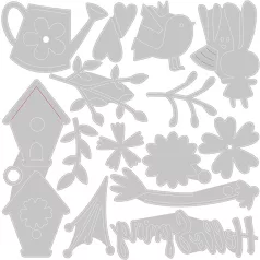   Vágósablon 665091, Hello Spring / Sizzix Thinlits Die - Olivia Rose (1 csomag)