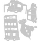 Vágósablon 665220, Wacky Transport 1 / Sizzix Thinlits Die - Tim Holtz (1 csomag)