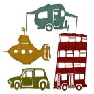 Vágósablon 665220, Wacky Transport 1 / Sizzix Thinlits Die - Tim Holtz (1 csomag)