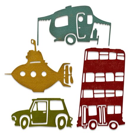 Vágósablon 665220, Wacky Transport 1 / Sizzix Thinlits Die - Tim Holtz (1 csomag)