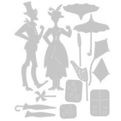   Vágósablon 665204, The Park / Sizzix Thinlits Die - Tim Holtz (1 csomag)