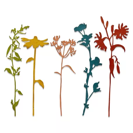 Vágósablon 665221, Wildflower Stems 3 / Sizzix Thinlits Die - Tim Holtz (1 csomag)