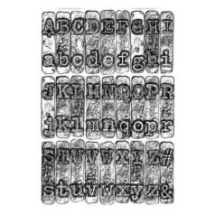   Dombornyomó mappa 664760, Typewriter / Sizzix 3-D Impresslits Embossing Folder - Tim Holtz (1 csomag)