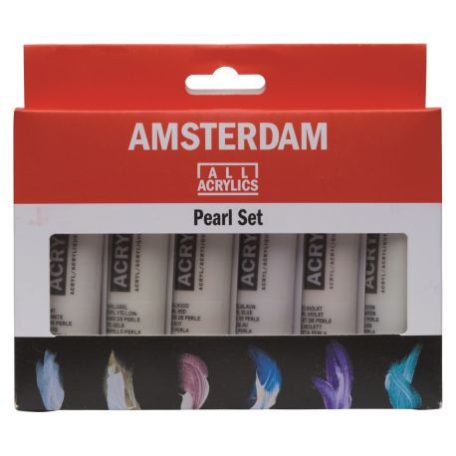 Akrilfesték készlet 6*20 ml, Talens Amsterdam /  - Acrylic Pearlescent Set 6 x 20 ml (6 db)