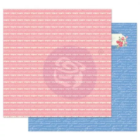 Prima Marketing Traveling Girl Scrapbook papír 12" (30 cm)  Lovely Borders (1 lap)