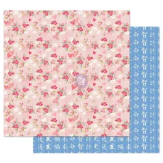   Prima Marketing Traveling Girl Scrapbook papír 12" (30 cm)  Smell the flowers (1 lap)
