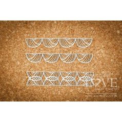   Díszítőelem , Laserowe Love Chipboard / Borders with leaves - First Love (1 csomag)