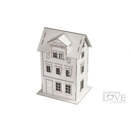 Díszítőelem , Laserowe Love Chipboard / Multi-storey tenement, 3D, big - Christmas in town (1 csomag)