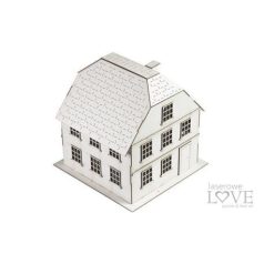   Díszítőelem , Laserowe Love Chipboard / Multi-family house, 3D, big - Christmas in town (1 csomag)