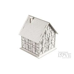   Díszítőelem , Laserowe Love Chipboard / House trailer, 3D big - Christmas in town (1 csomag)