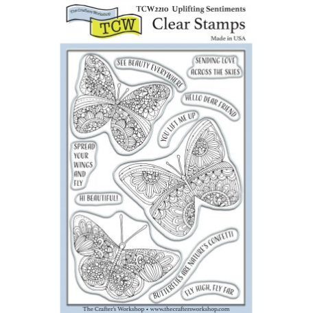 Szilikonbélyegző , TCW Stencil Clear Stamp / Uplifting Sentiments -  (1 csomag)