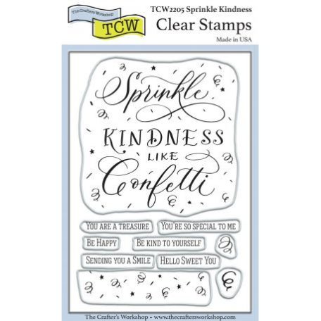 Szilikonbélyegző , TCW Stencil Clear Stamp / Sprinkle Kindness -  (1 csomag)