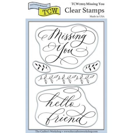 Szilikonbélyegző , TCW Stencil Clear Stamp / Missing You -  (1 csomag)