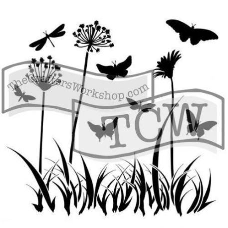 Stencil 12" (30cm), TCW Stencil / Butterfly Meadow -  (1 db)