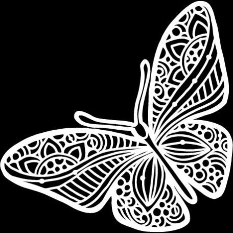 Stencil 12" (30cm), TCW Stencil / Joyous Butterfly -  (1 db)