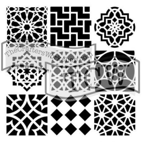 Stencil 12" (30cm), TCW Stencil / Moroccan Tiles -  (1 db)