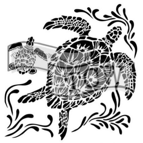 Stencil 12" (30cm), TCW Stencil / Sea Turtles -  (1 db)