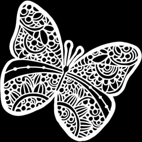 Stencil 12" (30cm), TCW Stencil / Sunny Butterfly -  (1 db)