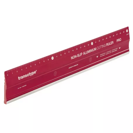 Transotype alumínium vonalzó 30 cm Non-slip aluminium cutting ruler PRO (1 db)