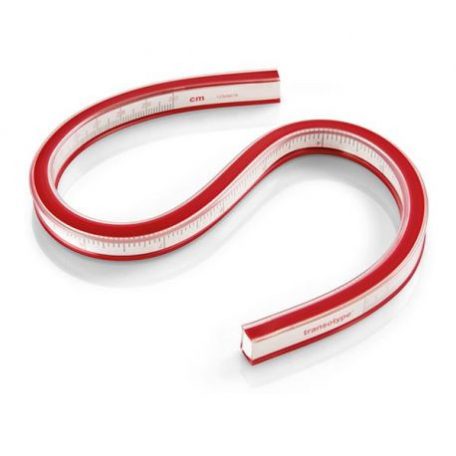 Rugalmas görbevonalzók 30 cm, transotyp® Flexibles-Kurvenlineal /  - Red (1 db)