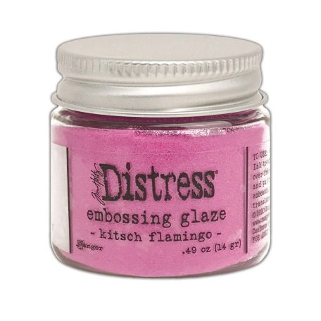 Ranger Distress embossing glaze - Kitsch Flamingo - Fényes átlátszó domborítópor - Tim Holtz (1 db)