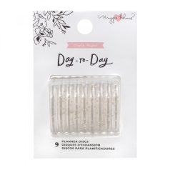   Albumkorong 1.5" (3.8 cm), Day-to-Day planner discs medium Gold glitter / Crate Paper - Maggie Holmes (9 db)
