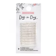   American Crafts Day-to-Day Planner Discs albumkorong small Gold Glitter (9 db)