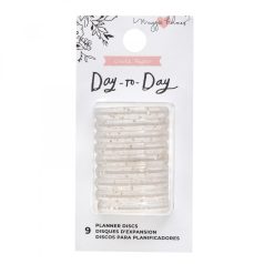   American Crafts Day-to-Day Planner Discs albumkorong small Gold Glitter (9 db)
