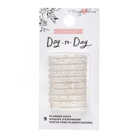 American Crafts Day-to-Day Planner Discs albumkorong small Gold Glitter (9 db)