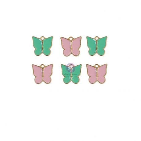 Díszítőelem , Butterfly Charms 6 pc / Prima Marketing My Sweet By Frank Garcia -  (1 csomag)