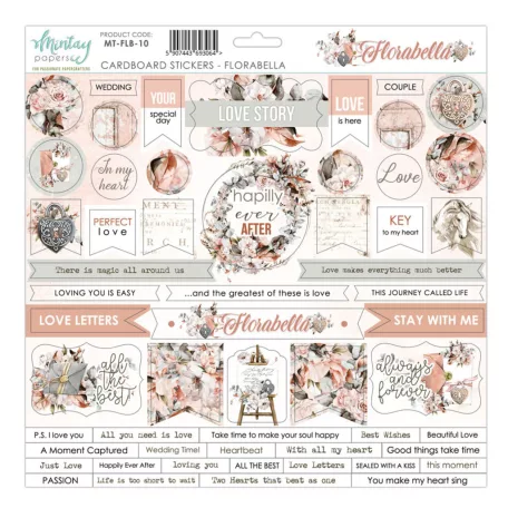 Mintay Chipboard 12" (30 cm) Florabella / Chipboard Stickers (1 ív)
