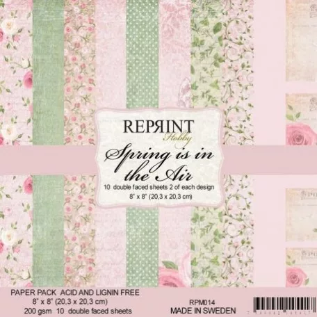 Papírkészlet 8", Reprint Paper Pack / Spring is in the Air -  (10 lap)