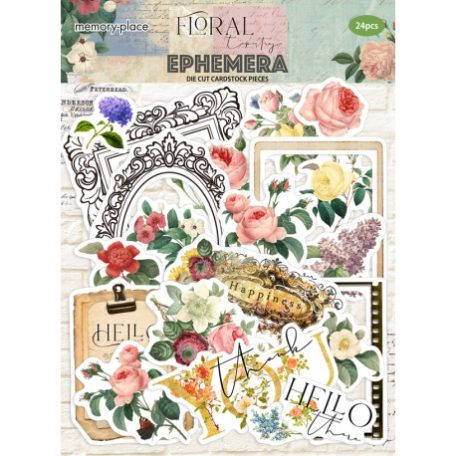 Papírmotívum / Kivágat , Memory Place Ephemera / Floral Tapestry -  (1 csomag)