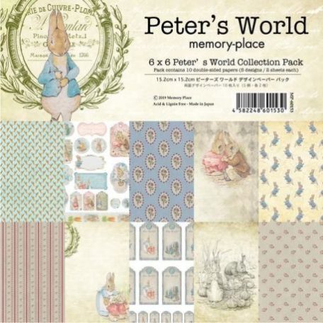 Papírkészlet 6", Memory Place Paper Pack  / Peter's World -  (10 lap)