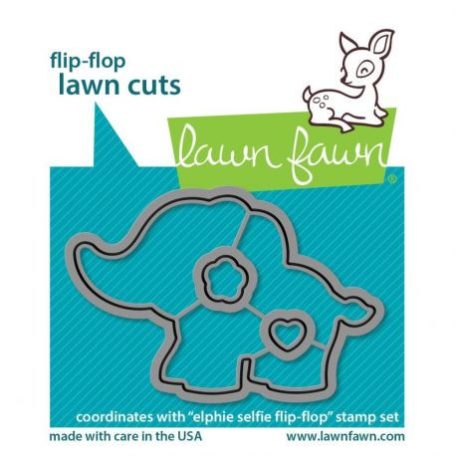 Vágósablon LF2514 bélyegzőhöz LF2515, Lawn Cuts Custom Craft Die / Elphie Selfie Flip-Flop -  (1 csomag)