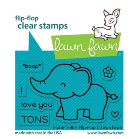 Szilikonbélyegző LF2514, Lawn Fawn Clear Stamps / Elphie Selfie Flip-Flop (1 csomag)