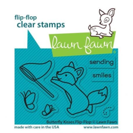 Szilikonbélyegző LF2516, Lawn Fawn Clear Stamps / Butterfly Kisses Flip-Flop -  (1 csomag)