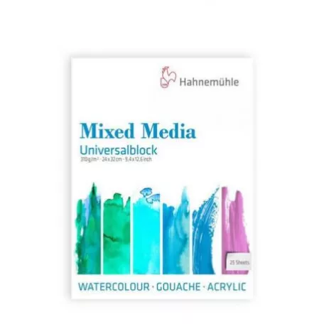 Mixed Media rajztömb 25 lap / 310 g, Hahnemühle Mixed Media / A4+ -  (25 lap)