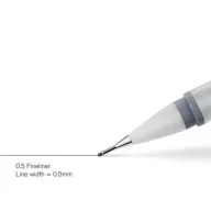 Tűfilc 0.5mm, Winsor&Newton Fineliner / Szürke -  (1 db)