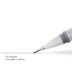 Tűfilc 0.5mm, Winsor&Newton Fineliner / Szürke -  (1 db)