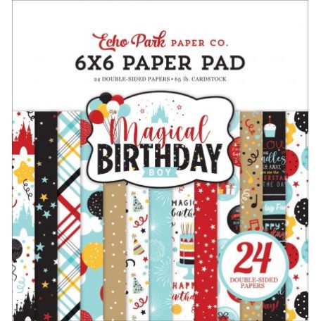 Papírkészlet 6", Echo Park Magical Birthday Boy / Paper Pads - Kétoldalas (24 lap)