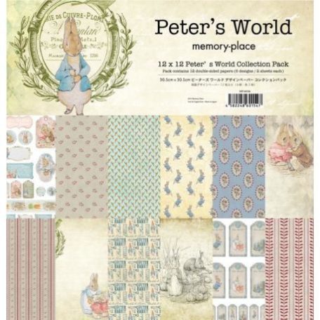 Papírkészlet 12", Memory Place Paper Pack  / Peter's World -  (12 lap)