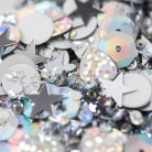 Díszítőelem , Sizzix  Sequins & Beads / Silver (1 csomag)