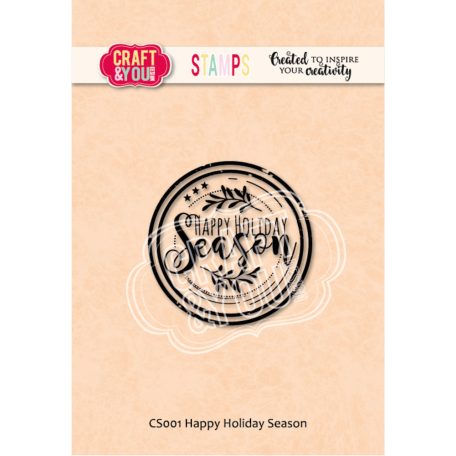 Craft & You Szilikonbélyegző - Happy Holiday Season - Clear Stamp (1 db)