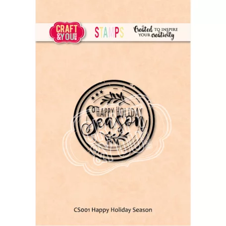 Craft & You Szilikonbélyegző - Happy Holiday Season - Clear Stamp (1 db)