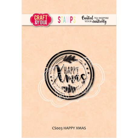 Craft & You Szilikonbélyegző - Happy Xmas - Clear Stamp (1 db)